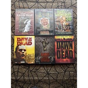 Horror Movies (DVD) Lot Of 6 Zombie Night Return Living Dead Dawn Sid Haig